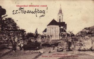 1908 Glogovác, Öthalom, Vladimirescu (Arad); Történelmi romok. Aradi turista egylet, Kerpel Izsó kiadása / church and castle ruins