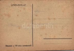 Commemorative art postcard for the Hungarian Nation for the 150 year long existence of theatrics. Pu...
