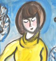 A. Tóth S. jelzéssel: Vízhordó lány. Olaj, papír, 70x50 cm