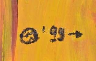 Wa 99 jelzéssel: A nyelv szépsége. Olaj, papír, 48x36 cm