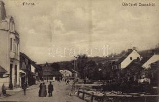 1914 Csaca, Csacza, Cadca, Caca; Fő utca. Taub Emil kiadása / main street