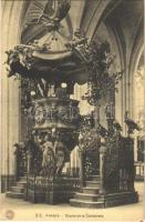 Antwerp, Anvers, Antwerpen; Chaire de la Cathédrale / church interior, pulpit