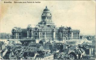 1911 Bruxelles, Brussels; Panorama avec Palais de justice / courthouse (EK)