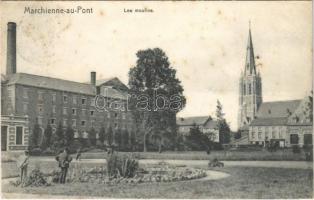 1909 Marchienne-au-Pont, Les moulins / church (fl)
