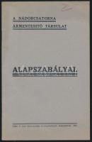 1932 Székesfehérvár, a Nádorcsatorna Ármentesítő Társulat alapszabályai