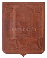 1979. "A városért - Berettyóújfalu" Br plakett sérült eredeti tokban (119x93mm) T:1-