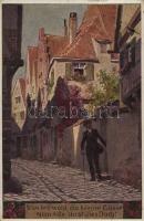 1918 Nun leb wohl, du kleine Gasse Volksliederkarten von Paul Hey Nr. 47. / German art postcard s: P. Hey (EK)