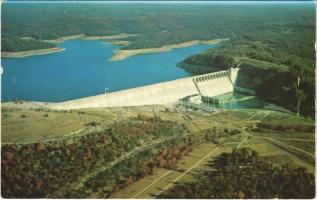 Arkansas, Aerial view of Norfork dam and lake, near mountain home, photo
