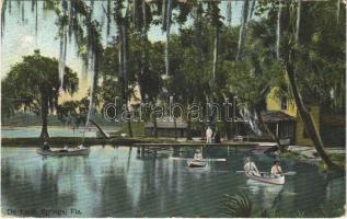1909 De Leon Springs (Florida), lake, boats (worn corners)