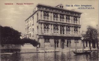 Venezia, Venice; Palazzo Vendramin. Vino di China ferruginoso Serravallo / palace, wine advertisement