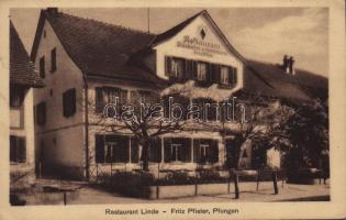 Pfungen (Winterthur), Restaurant, Bäckerei & Conditorei Linde, Fritz Pfister / restaurant, bakery and confectionery of Fritz Pfister (EK)