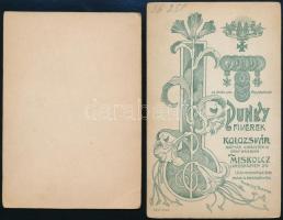 cca 1890 2 db erdélyi népviseletes fotó 7x9 cm