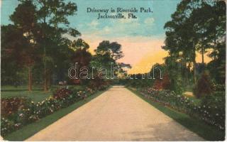 1915 Jacksonville (Florida), Driveway in Riverside Park, (worn corners)