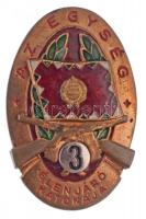1968. DN Az egység élenjáró katonája a Magyar Néphadsereg kitüntető jelvénye, zománcozott , harmadszori adományozás, eredeti pántokkal és rögzített számmal (48x31mm) T:1