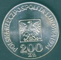 Lengyelország 1974. 200Zl Ag "Köztársaság 30. évfordulója" T:1/2+
