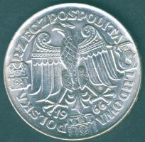 Lengyelország 1966. 100Zl Ag "Millenium" próbaveret variáns T:1/2+