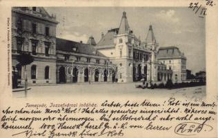 1902 Temesvár, Timisoara; Józsefvárosi indóház / Iosefin railway station