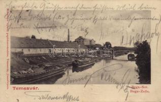 1902 Temesvár, Timisoara; Bega sor. Moravetz Gyula kiadása / riverside