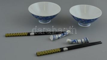 Kínai porcelán szakés készlet, hibátlan, 8 db-os