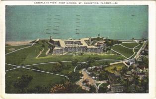1939 St. Augustine (Florida), aeroplane view, Fort Marion