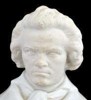 Herendi porcelán fehér mázas és biszkvit Beethoven büszt, jelzett, hibátlan, m: 21 cm