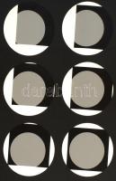 Ulrichs, Timm (1940-): Interferenciák. Szitanyomat, papír, jelezve jobbra lent, számozva balra lent....