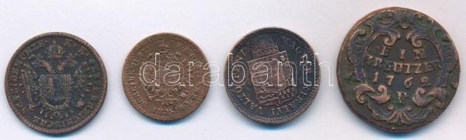 1851B 1/2kr Cu + 1858B 5/10kr Cu + 1885KB 1kr Cu + Csehország / Történelmi tartomány 1762P 1kr Cu &q...