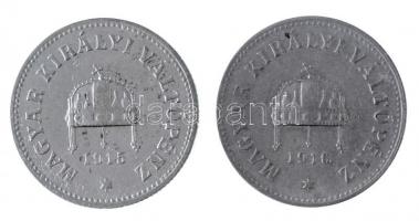 1915-1916. 10f alpakka (2xklf) T:2- Adamo K3.1