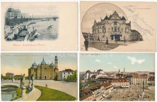 55 db RÉGI külföldi város képeslap vegyes minőségben / 55 pre-1945 European town-view postcards, mixed quality