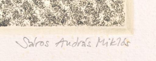 Sáros András Miklós (1945-): Pongrác, Szervác, Bonifác. Rézkarc, aquatinta, papír, jelzett és datált...