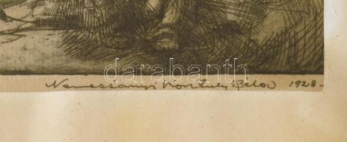 Kontuly Béla (1904-1983): A házasságtörő nő. Rézkarc, papír, jelzett és datált (Nemessányi Kontuly B...