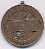 1894. "Sárospataki Gimn. Tornaegylet - 1875-1894 / Küzdj és bízva bízzál" Br sportérem mel...