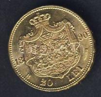 Románia 1890. 20L Au 6,4516g I.Károly T:1/2