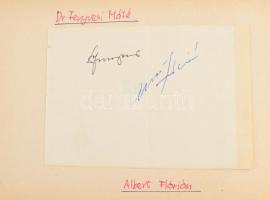 Aláírás-gyűjtemény, színészek, énekesek sportolók aláírásai: Bodrogi Gyula, Törőcsik Mari, Házy Erzs...