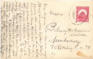 1928 Balatonkenese, látkép + P.U. pecsét