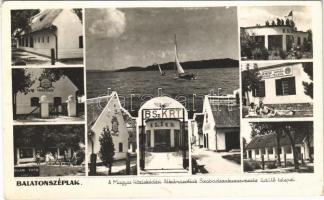 1948 Balatonszéplak (Siófok), A Magyar Közlekedési Alkalmazottak Szabadszakszervezete üdülőtelepei, BSzKRT üdülő, vitorlás