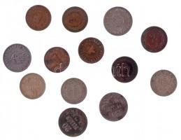 1893KB-1909KB 2f Br (6xklf) + 1894KB-1895KB 10f Ni (2x) + 1915. 10f alpakka + 1916-1920. 20f Fe (4xk...