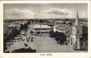 1939 Técső, Tiacevo, Tiachiv, Tyachiv (Máramaros); Fő tér, templom / main square, church