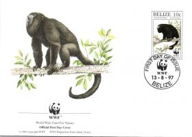 WWF howler monkeys set + a same set on 4 FDC WWF bőgőmajom sor + ugyanaz a sor 4 FDC-n WWF Brüllaffe...