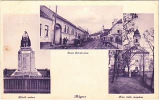 1935 Mágocs, Hősök szobra, Szent István utca, Római katolikus templom (EK)