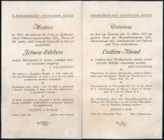 1911 Meghívó a Magyarországi Senefelder Egylet által rendezett jelmezestélyre
