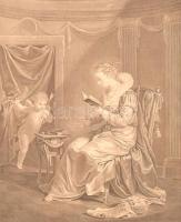 Francois Hubert metszése, Claude Lefebvre (1632-1675) után: La Nouvelle Héloise dédiée a Mme de Damery (...-nek dedikált). Rézmetszet, papír, jelzett nyomtatva a metszet alatt. Lap széle kissé foltos. 39,5x30 cm