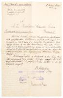 1917 Szilasi Ferenc hadnagy kézzel írott levele M. Kir. Honvédelmi Miniszter Úrhoz címezve
