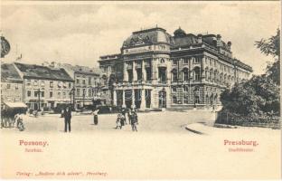 Pozsony, Pressburg, Bratislava; színház. Bediene dich allein / theatre