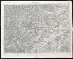 cca 1894 Bécsújhely térképe, 1:75.000, K. u. K. Militärgeographisches Institut, 38x51 cm