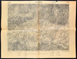 1919 Liptószentmiklós térképe, 1:75.000, Bp. Országos Magyar Földrajzi Intézet, kis szakadással, 38x49 cm