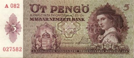 1932. 50P (2x) + 1936. 10P (2x) kevés ugrású sorszámokkal + 1939. 5P (2x) egymásutáni sorszámokkal T:II+ Összesen 6db!