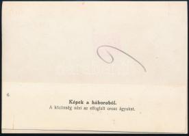 cca 1915-1918 A közönség nézi az elfoglalt orosz ágyúkat, "Képek a háborúból", hátoldalon ...