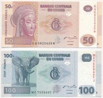 Kongó 2007. 50Fr + 100Fr T:I Congo 2007. 50 Francs + 100 Francs C:UNC