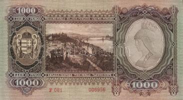 1943. 1000P (2x) egymásutáni sorszámokkal T:I